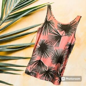 ⭐️ A NEW DAY pretty in PEACH and Floral green Tank Top Women’s Plus Size XXL EUC